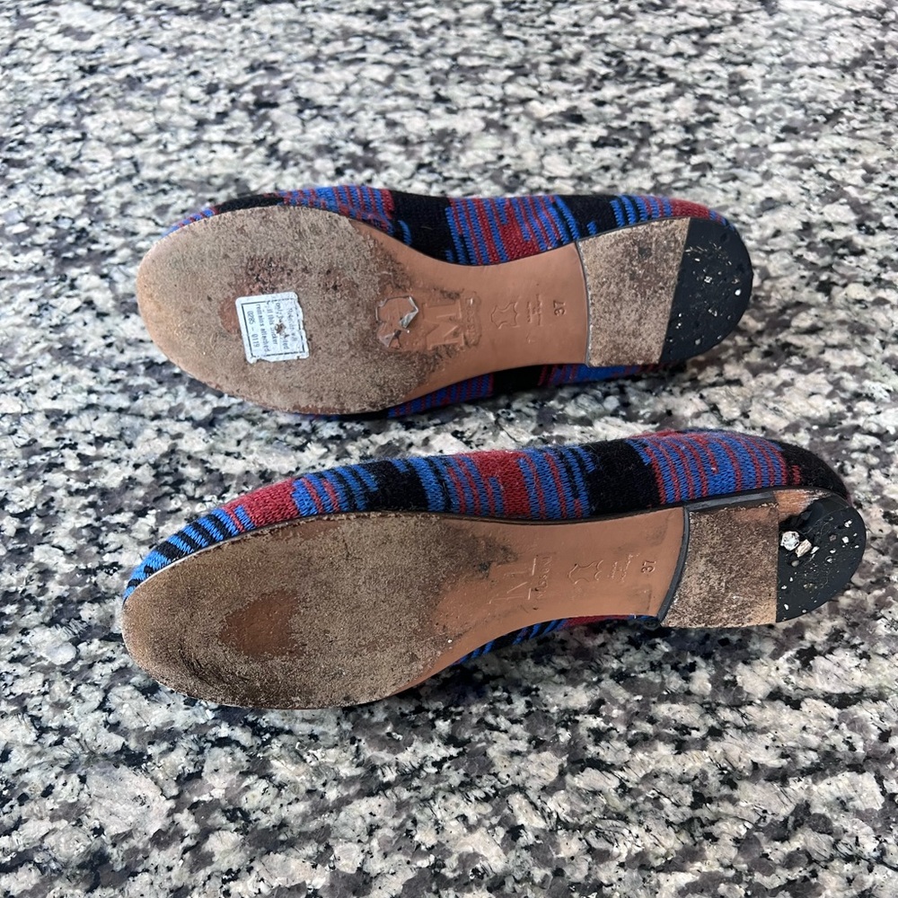 Missoni Women's Vibrant Blue and Red Flats - Picture 2 of 2